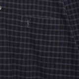 イヴ サンローラン ヴィンテージ YSLロゴ チェック柄 長袖ポロシャツ ブラック - NEWSED