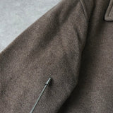 イヴ サンローラン ヴィンテージ YSLロゴ ウールコート チェスターコート ブラウン - NEWSED