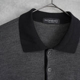 イヴ サンローラン ヴィンテージ YSLロゴ ポロニット グレー - NEWSED