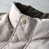 イブ サンローラン ヴィンテージ リバーシブル YSLロゴ 中綿ジャケット ダウンジャケット ホワイトベージュ/グレージュ - NEWSED