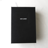 イヴサンローラン YSLロゴ レザー 二つ折り財布 ブラック 箱付き - NEWSED