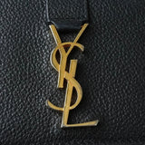 イヴサンローラン YSLロゴ レザー 二つ折り財布 ブラック 箱付き - NEWSED