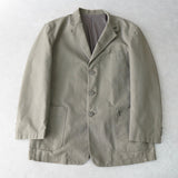 イヴサンローラン YSLロゴ 薄手 テーラードジャケット コットンジャケット グレージュ - NEWSED