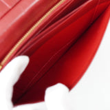 イヴ サンローラン YSLロゴ レザー 長財布 二つ折り財布 ボルドー - NEWSED