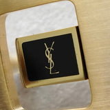 イヴサンローラン ヴィンテージ YSLロゴ ゴールド金具 ベルト ブラック デッドストック - NEWSED