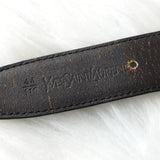 イヴサンローラン ヴィンテージ YSLロゴ シルバー金具 ベルト ブラック レディース - NEWSED