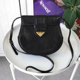 イヴ サンローラン ヴィンテージ YSLロゴ リザード ショルダーバッグ ブラック - NEWSED