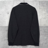 イヴ サンローラン ヴィンテージ YSLロゴ チェック柄 長袖ポロシャツ ブラック - NEWSED