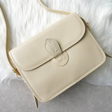 イヴサンローラン YSLロゴ レザー ショルダーバッグ ホワイト - NEWSED