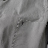 イヴサンローラン YSLロゴ 薄手 テーラードジャケット コットンジャケット グレージュ - NEWSED