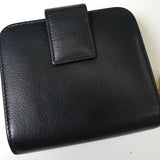 イヴサンローラン YSLロゴ レザー ラウンドファスナー 二つ折り財布 ブラック - NEWSED