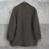 イヴ サンローラン ヴィンテージ YSLロゴ ウールコート チェスターコート ブラウン - NEWSED