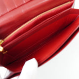 イヴ サンローラン YSLロゴ レザー 長財布 二つ折り財布 ボルドー - NEWSED