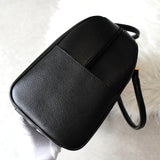 イヴサンローラン ヴィンテージ YSLロゴ 三角プレート レザー ミニボストンバッグ ブラック - NEWSED