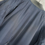 イヴ サンローラン ヴィンテージ YSLロゴ ブルゾン 刺繍 アイスブルー - NEWSED