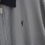 イヴ サンローラン ヴィンテージ YSLロゴ チェック柄 ブルゾン ブラック / ホワイト - NEWSED