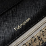 イヴサンローラン ヴィンテージ YSLロゴ レザー ショルダーバッグ ブラック - NEWSED