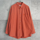 イヴ サンローラン ヴィンテージ YSLロゴ チェック柄 長袖シャツ オレンジ - NEWSED