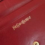 イヴ サンローラン YSLロゴ レザー 長財布 二つ折り財布 ボルドー - NEWSED