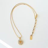 イヴ サンローラン ヴィンテージ YSLロゴ カサンドラロゴ ネックレス GP ゴールド ラインストーン - NEWSED