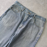 イヴ・サンローラン YSLロゴ パッチ デニム ジーンズ ライトブルー M〜L程度 - NEWSED