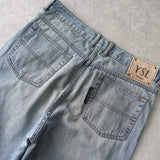 イヴ・サンローラン YSLロゴ パッチ デニム ジーンズ ライトブルー M〜L程度 - NEWSED