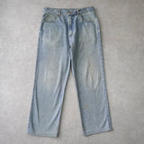 イヴ・サンローラン YSLロゴ パッチ デニム ジーンズ ライトブルー M〜L程度 - NEWSED