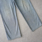 イヴ・サンローラン YSLロゴ パッチ デニム ジーンズ ライトブルー M〜L程度 - NEWSED