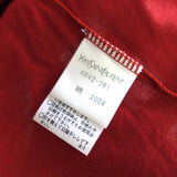 イヴ・サンローラン ヴィンテージ カサンドラロゴ YSLロゴ 刺繍 Tシャツ レッド - NEWSED