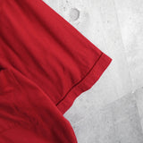 イヴ・サンローラン ヴィンテージ カサンドラロゴ YSLロゴ 刺繍 Tシャツ レッド - NEWSED