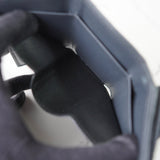 イヴ サンローラン YSLロゴ Vステッチ レザー 三つ折り財布 コンパクトウォレット グレー - NEWSED