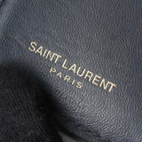 イヴ サンローラン YSLロゴ Vステッチ レザー 三つ折り財布 コンパクトウォレット グレー - NEWSED
