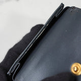 イヴ サンローラン YSLロゴ Vステッチ レザー 三つ折り財布 コンパクトウォレット グレー - NEWSED