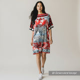 エルメス JUNGLE LOVE ジャングルラブ チュニック／ ワンピース レッド 38 レディース