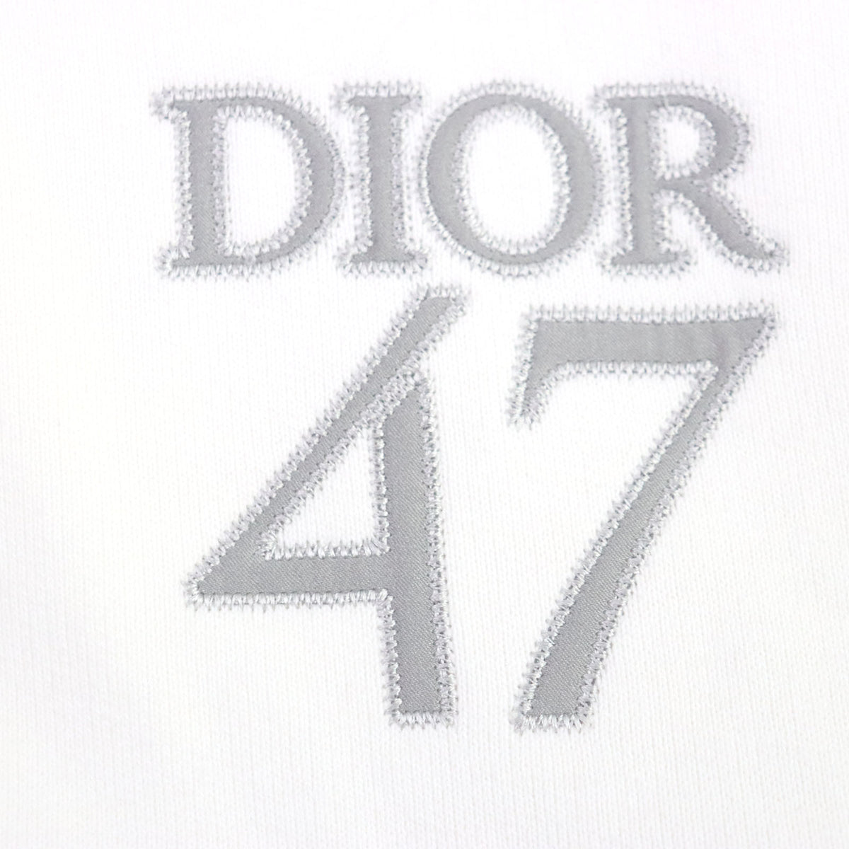 ディオール オム Dior 47 ロゴ刺繍入り ハーフジップ プルオーバー スウェット ホワイト XL メンズ