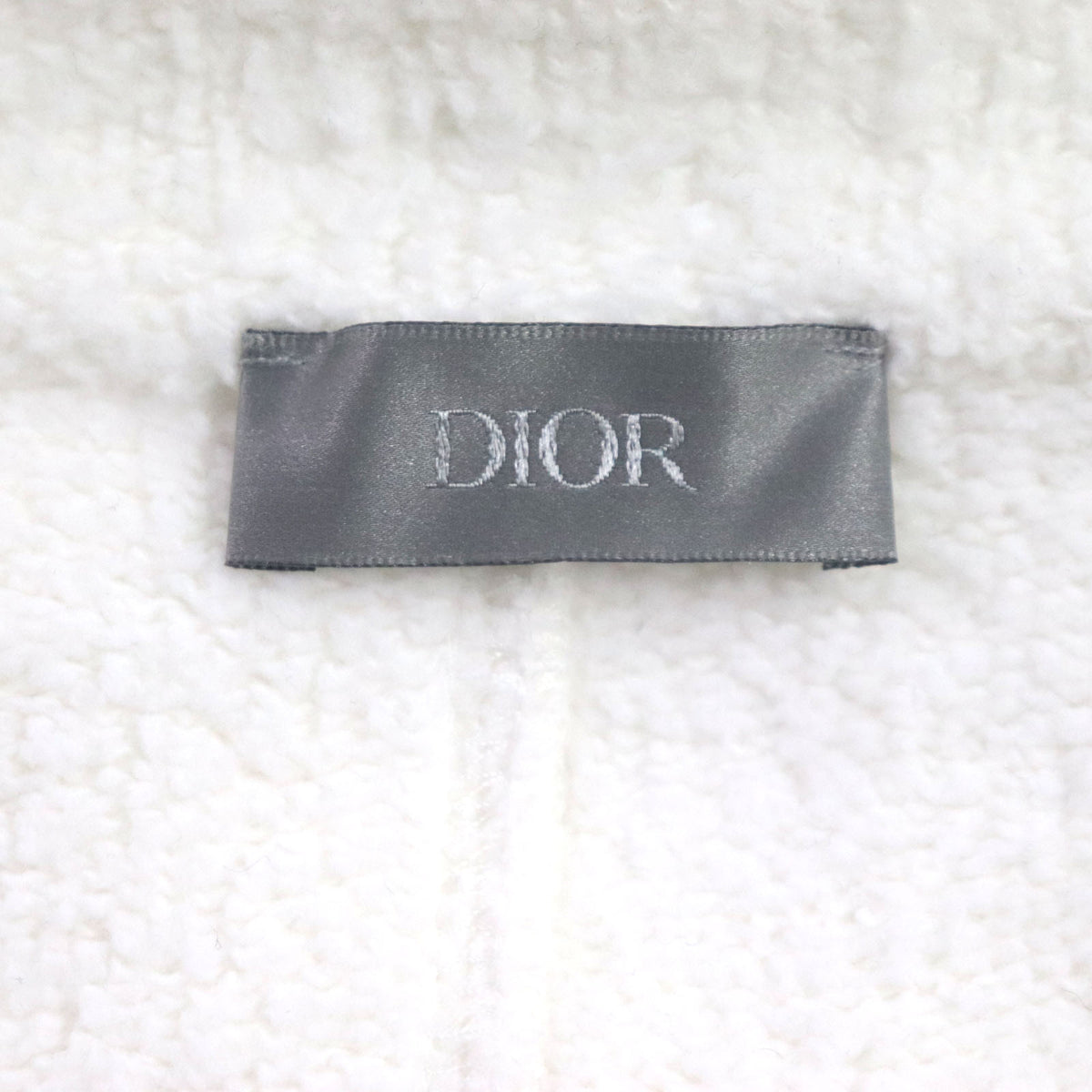 ディオール オム Dior 47 ロゴ刺繍入り ハーフジップ プルオーバー スウェット ホワイト XL メンズ