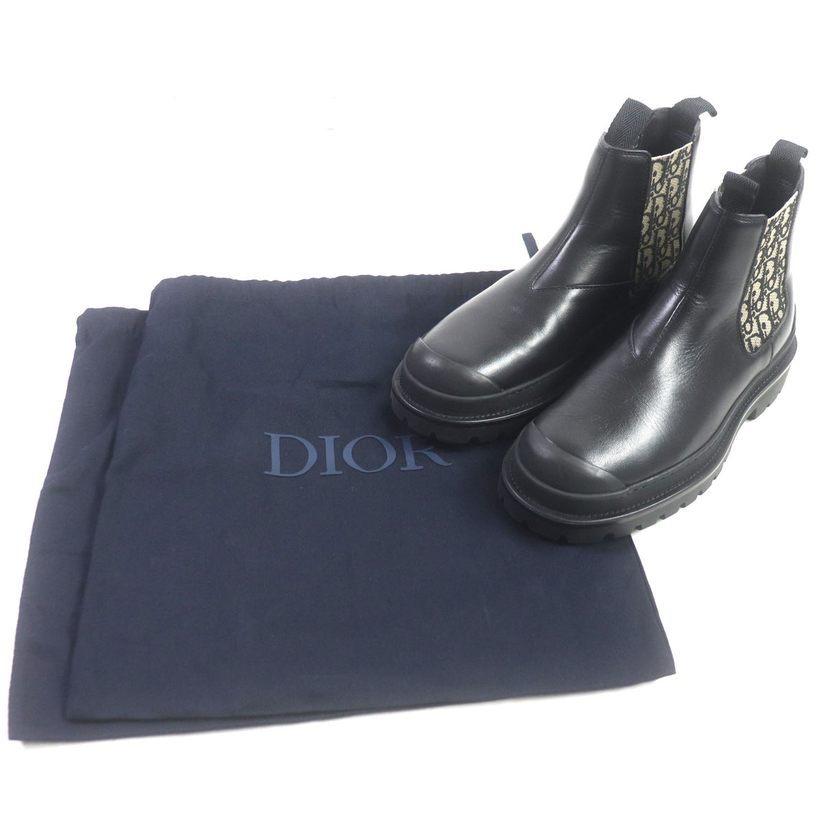 ディオール オム DIOR EXPLORER サイドゴア チェルシー ブーツ ブラック 39 メンズ