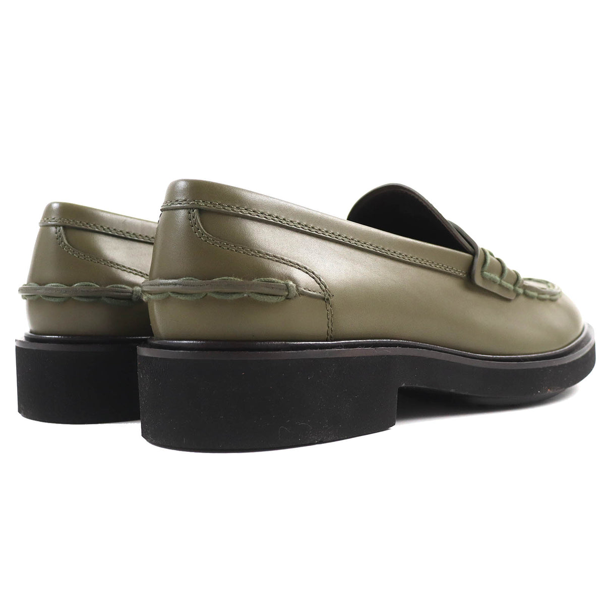 トッズ MOCASSINO EXTRALIGHT 92C ロゴ型押し モカシン ローファー カーキ 大きいサイズ 10 メンズ