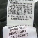 バブアー BEAUFORT 襟コーデュロイ オイルドジャケット カバーオール グリーン 36 メンズ