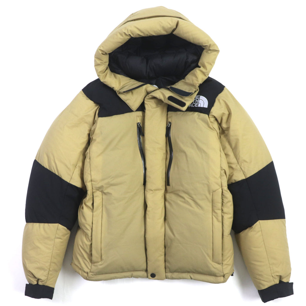 ザ・ノースフェイス Baltro Light Jacket GORE WINDSTOPPER フード付き ロゴ刺繍 ダウンジャケット ベージュ M メンズ