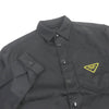プラダ Re-Nylon Shirt トライアングルロゴ コーチジャケット シャツジャケット ブルゾン ブラック S メンズ
