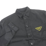 プラダ Re-Nylon Shirt トライアングルロゴ コーチジャケット シャツジャケット ブルゾン ブラック S メンズ