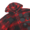 ディースクエアード CHECK PATCH ZIP HOODIE バッファローチェック ボアフリースジャケット ブルゾン レッド M メンズ