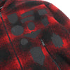 ディースクエアード CHECK PATCH ZIP HOODIE バッファローチェック ボアフリースジャケット ブルゾン レッド M メンズ