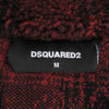 ディースクエアード CHECK PATCH ZIP HOODIE バッファローチェック ボアフリースジャケット ブルゾン レッド M メンズ