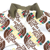グッチ×ザ・ノースフェイス ロゴ総柄 中綿入り ZIP ブルゾン ボンバージャケット ブラウン M メンズ 未使用品