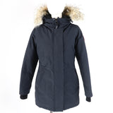 カナダグース VICTORIA PARKA ヴィクトリアパーカー ファー・フード付 ダウンジャケット ネイビー S レディース
