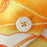 エルメス Les Capucines 金蓮花 長袖シャツ オレンジ系 38 レディース