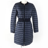 モンクレール HODENITE ZIP UP ライトダウンコート ノーカラー ダウンコート ネイビー 1 レディース