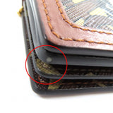バーバリー TB 総柄 コンパクト チェーン ウォレット 二つ折り財布 ブラウン系 レディース